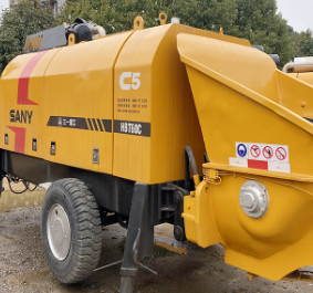 2019 Używana stacjonarna pompa do betonu HBT60C 65m3/H z silnikiem Diesla