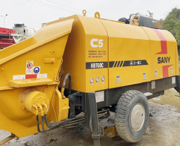 2019 Używana stacjonarna pompa do betonu HBT60C 65m3/H z silnikiem Diesla
